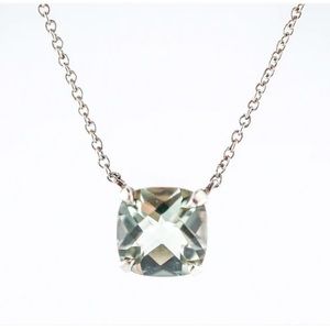Tiffany & Co. *rare* Green Amethyst Necklace in White Gold
